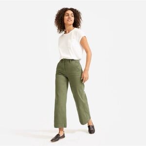 Everlane Olive Green wide leg jeans